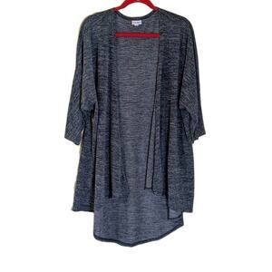 Lula Roe Women's Long Open Front Cardigan Heather Gray Long Sleeve Size M